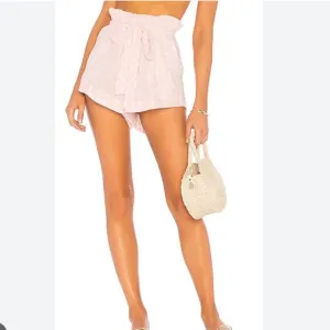 For Love &amp; Lemons Women's Size XL Pink Lotti Gingham Shorts
