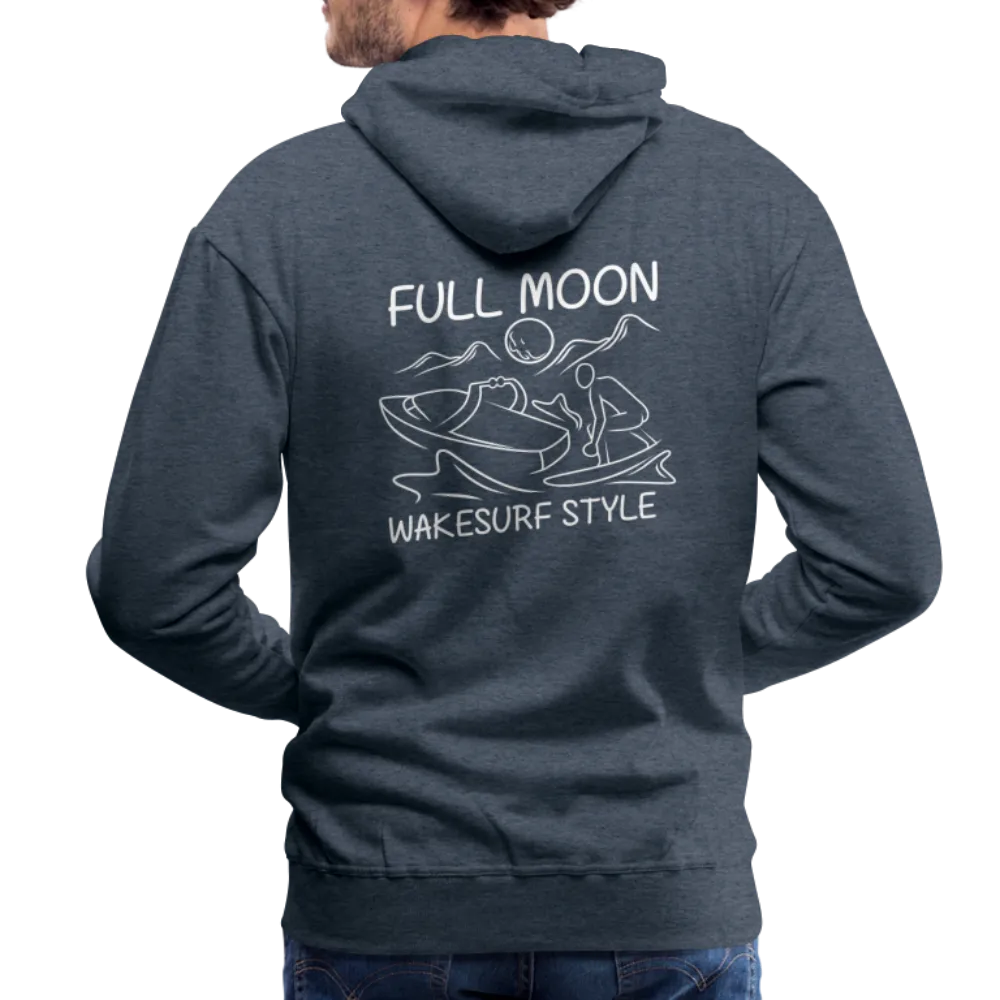 Full Moon Wakesurf Style Men’s Premium Hoodie