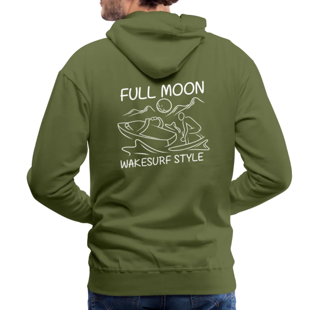Full Moon Wakesurf Style Men’s Premium Hoodie