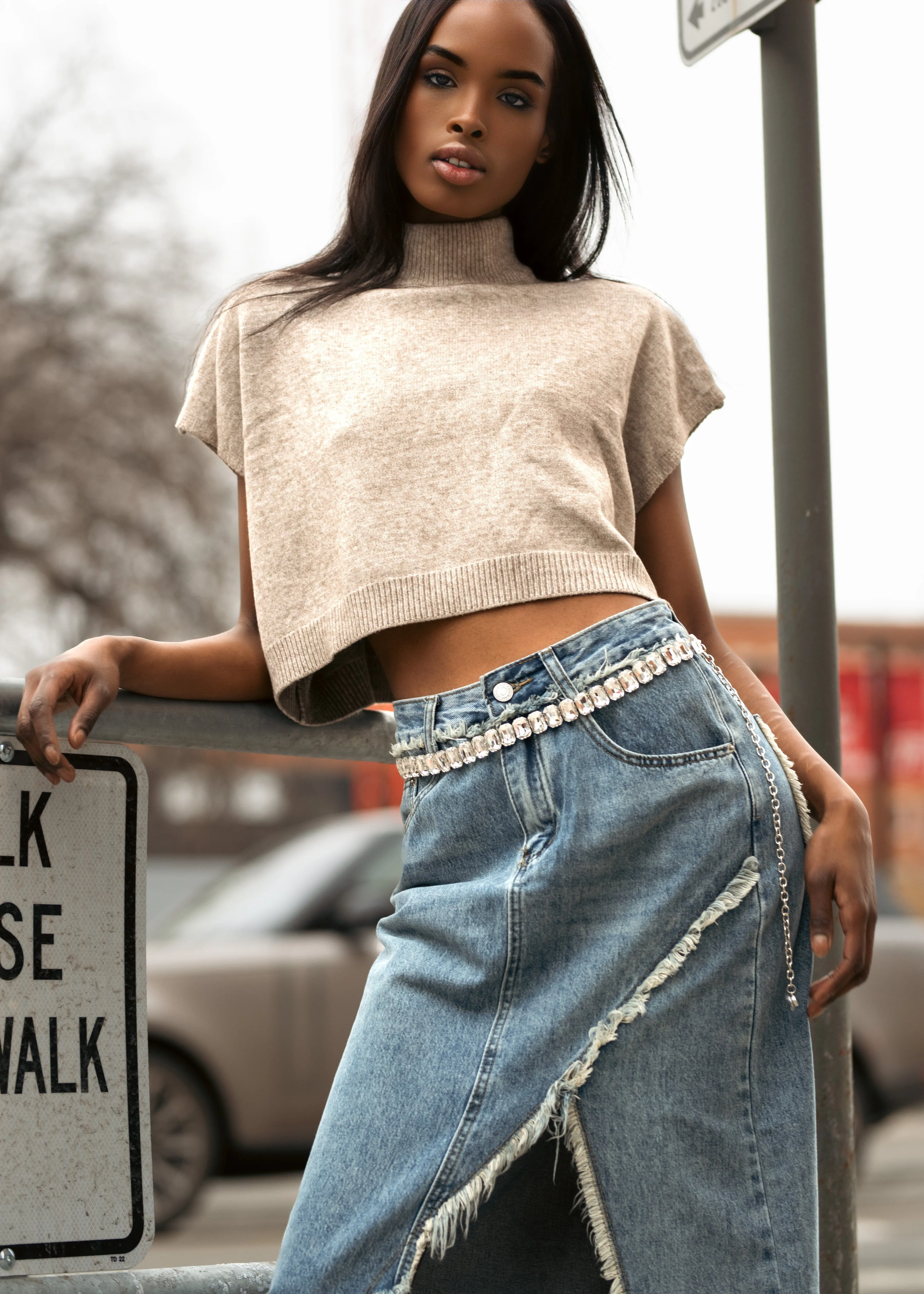 Gemstone Layered Chain Belt
