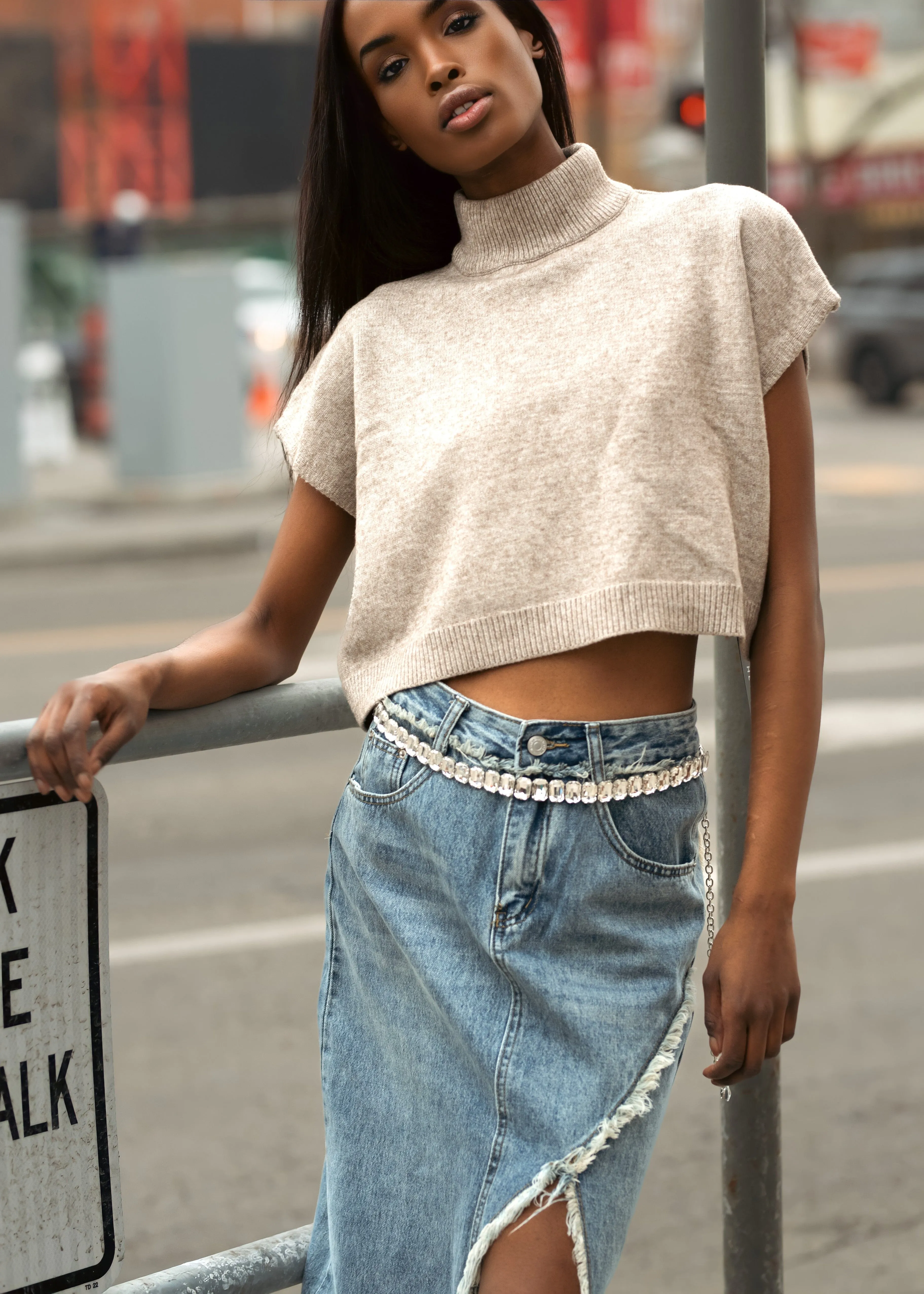 Gemstone Layered Chain Belt