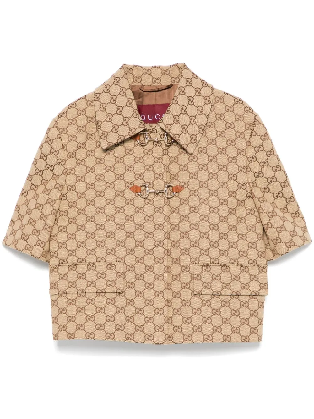 Gg supreme cropped jacket