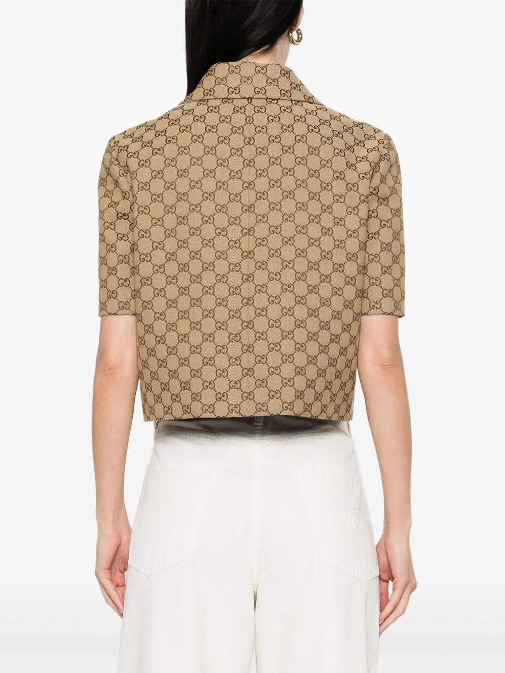 Gg supreme cropped jacket