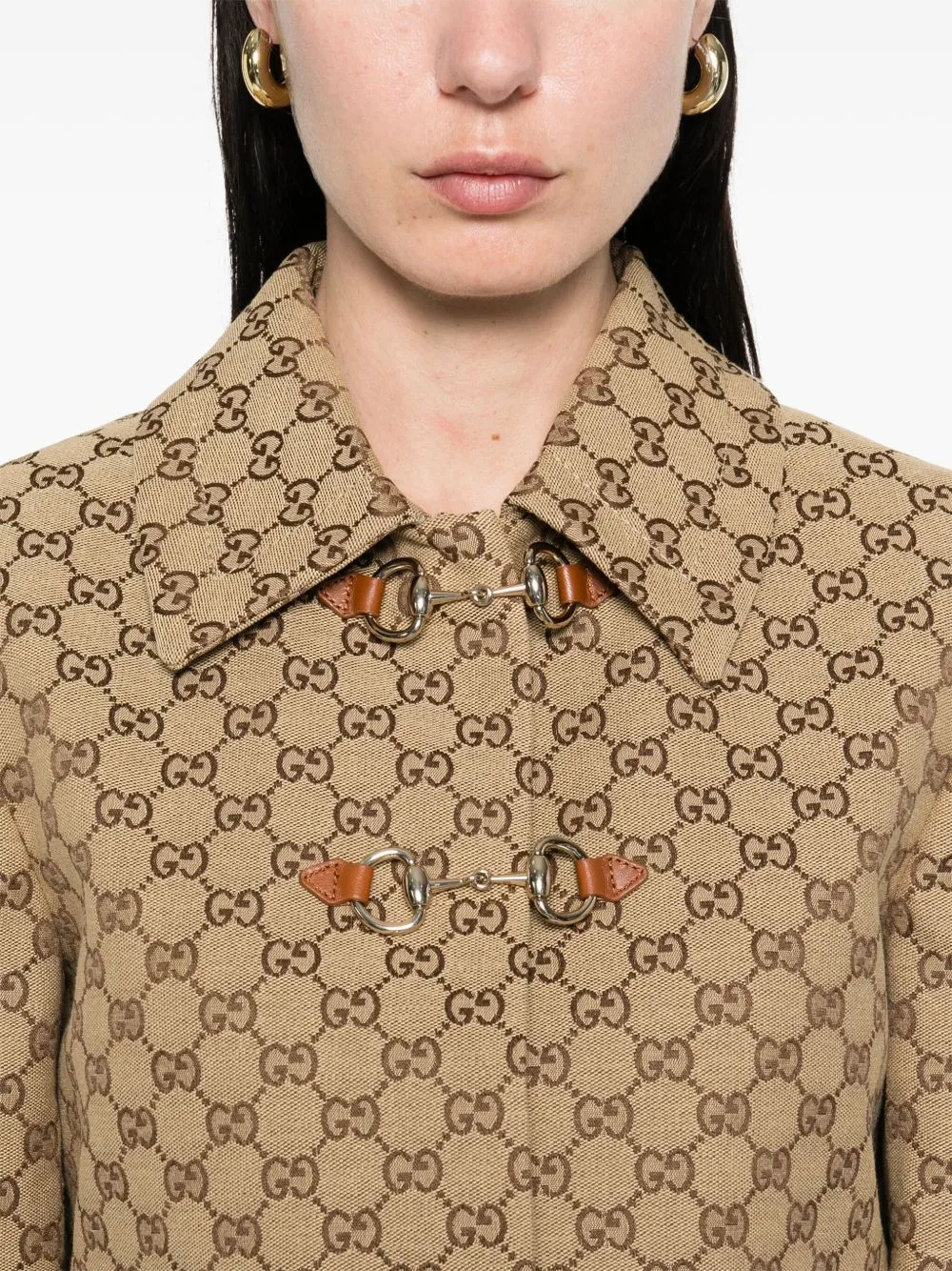 Gg supreme cropped jacket