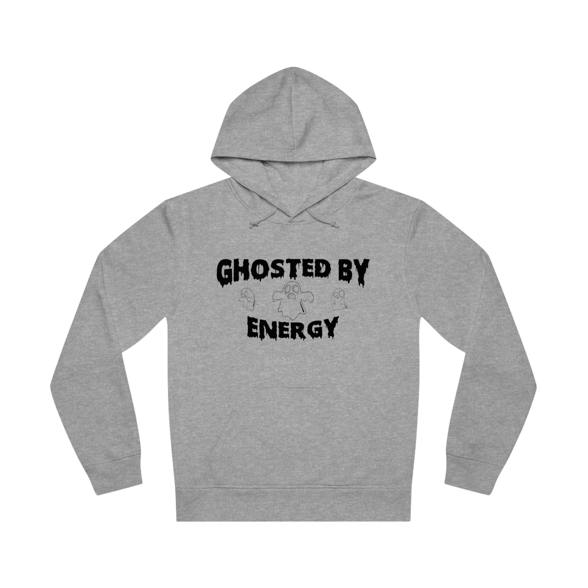 Ghosted by Energy with Spooky Ghosts, Unisex Organic Drummer Hoodie, Printed