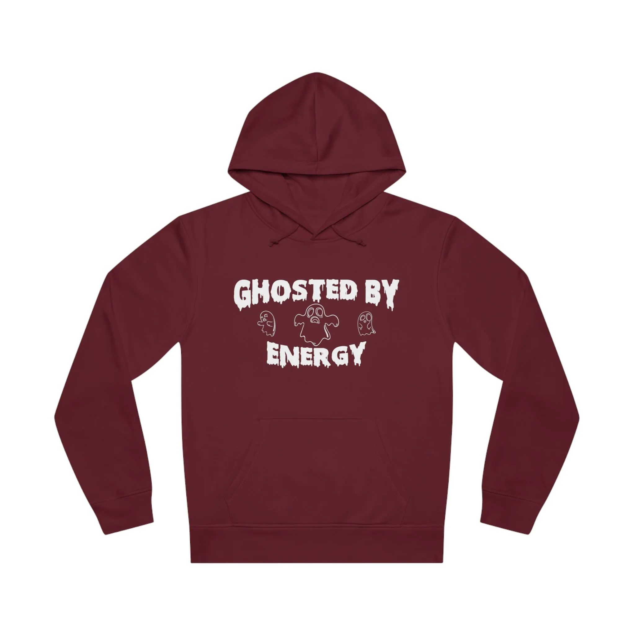 Ghosted by Energy with Spooky Ghosts, Unisex Organic Drummer Hoodie, Printed