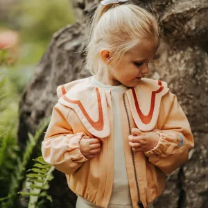 Girls Pink Linen Jacket