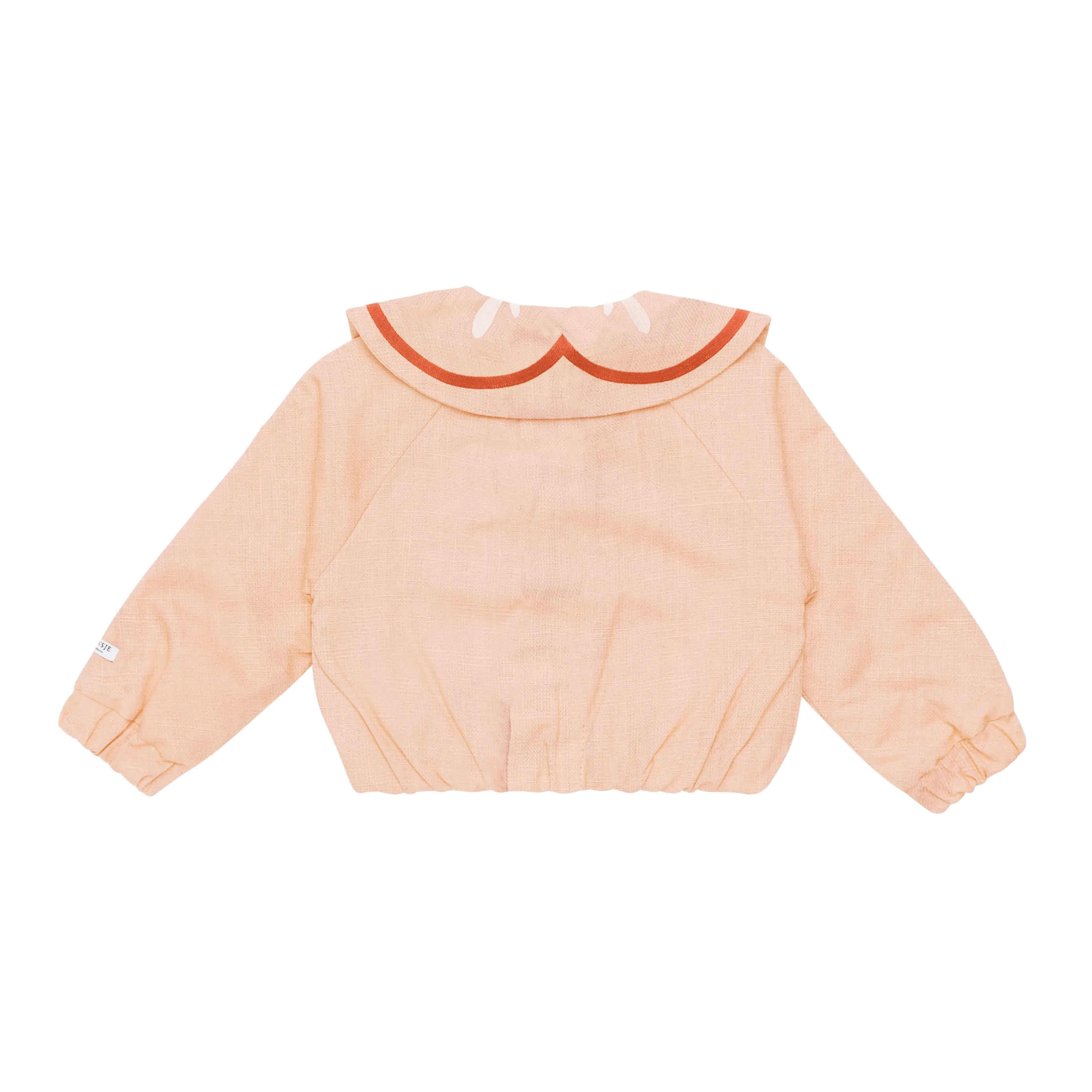 Girls Pink Linen Jacket