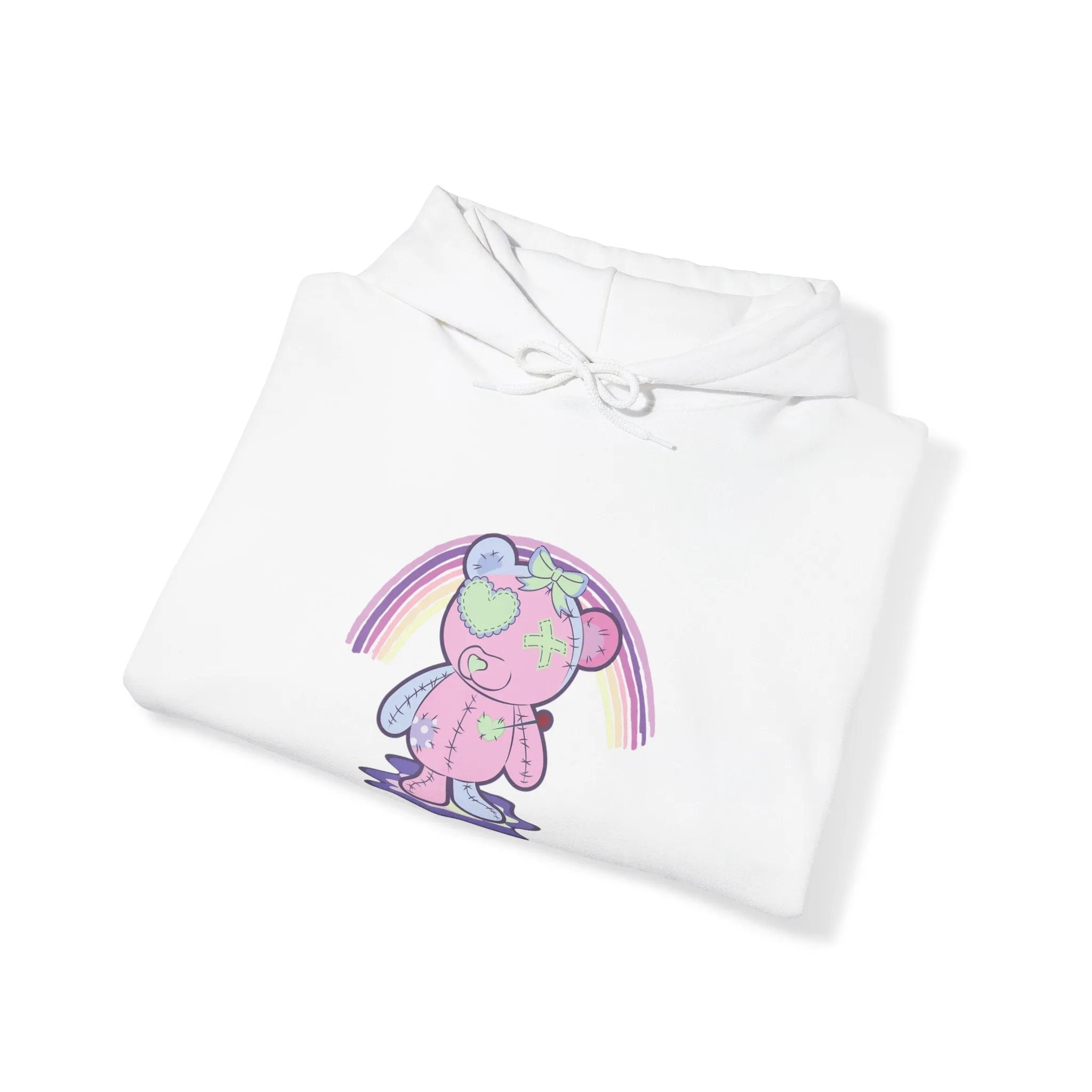 Green Heart Eye Teddy Bear Hoodie