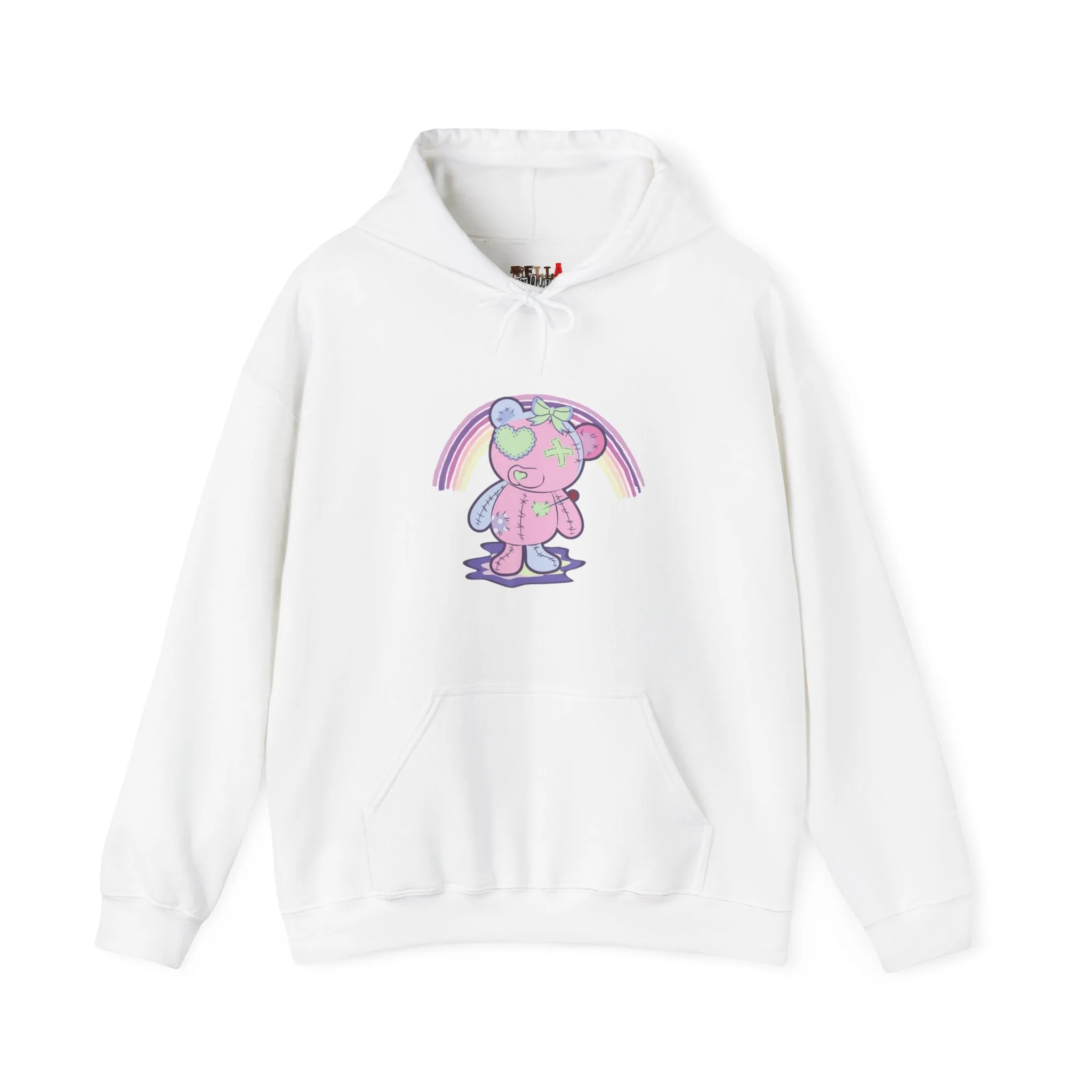 Green Heart Eye Teddy Bear Hoodie