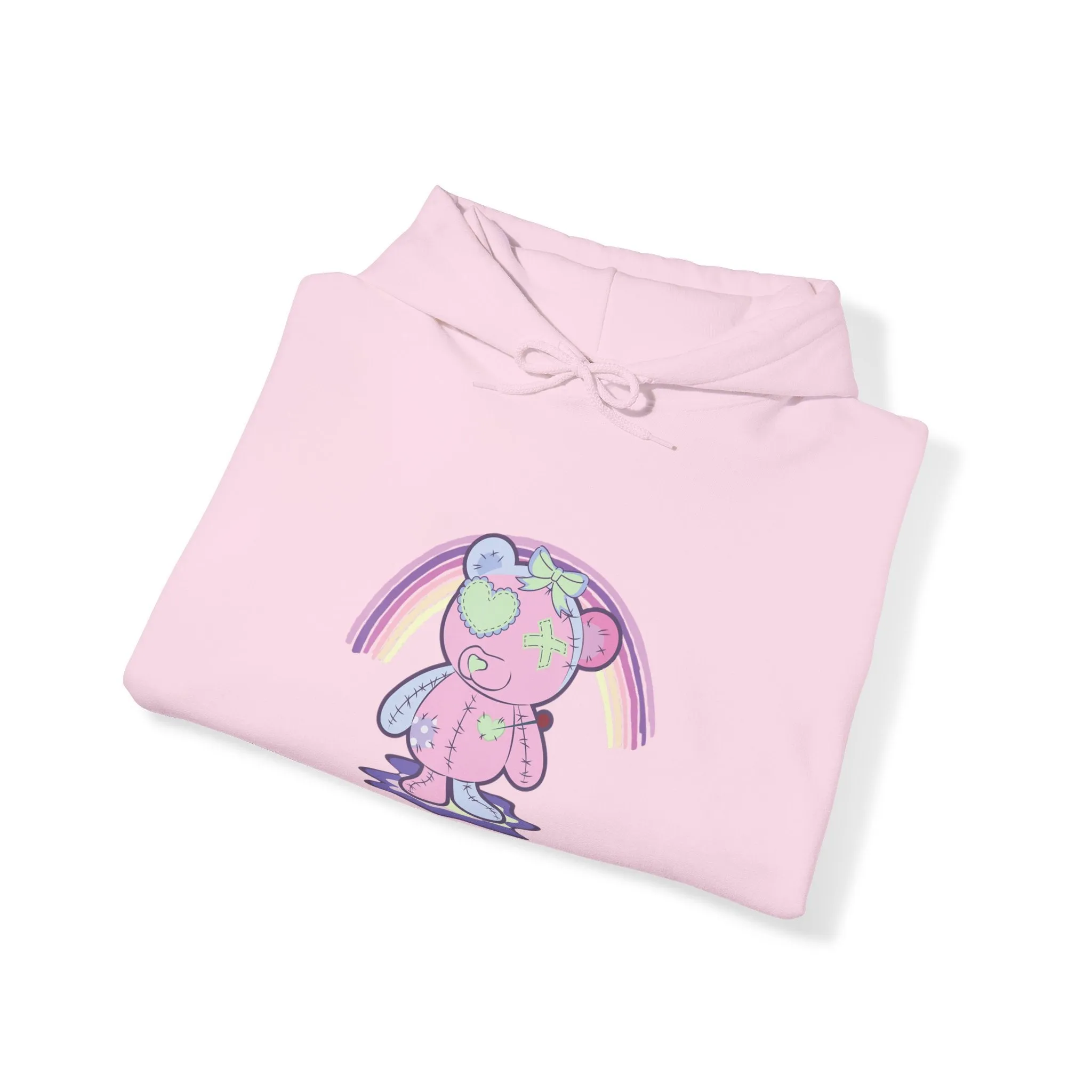 Green Heart Eye Teddy Bear Hoodie