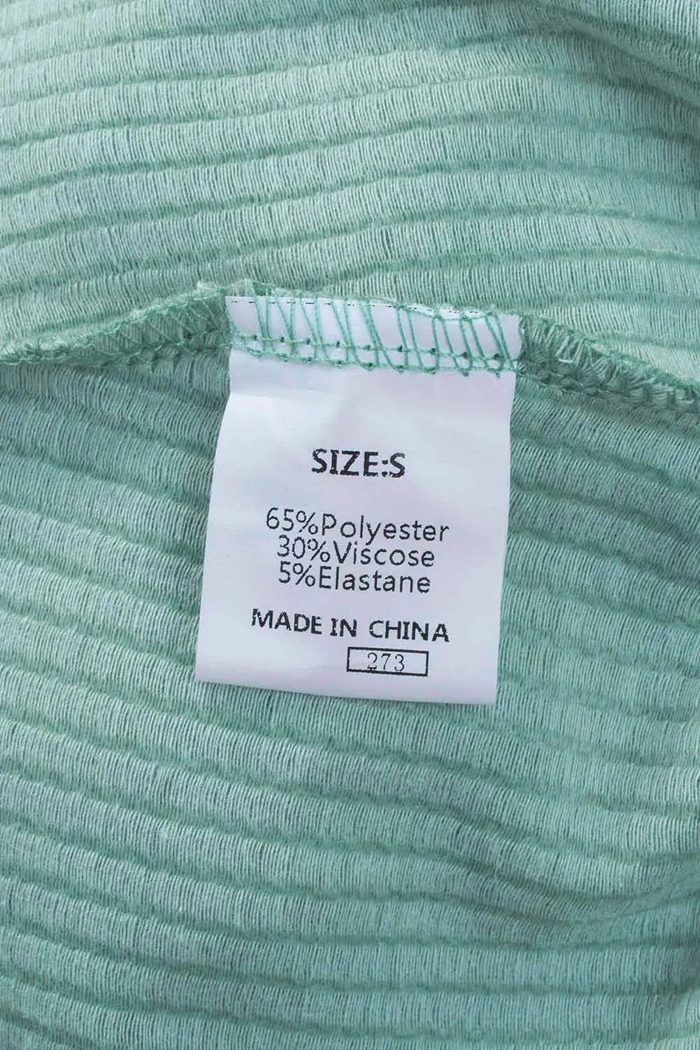 Green Loose Fit Ribbed V Neck Hoodie