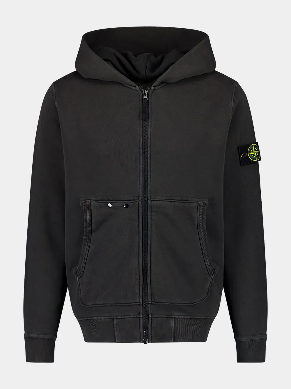 Grey Organic Cotton Zip Sweatshirt