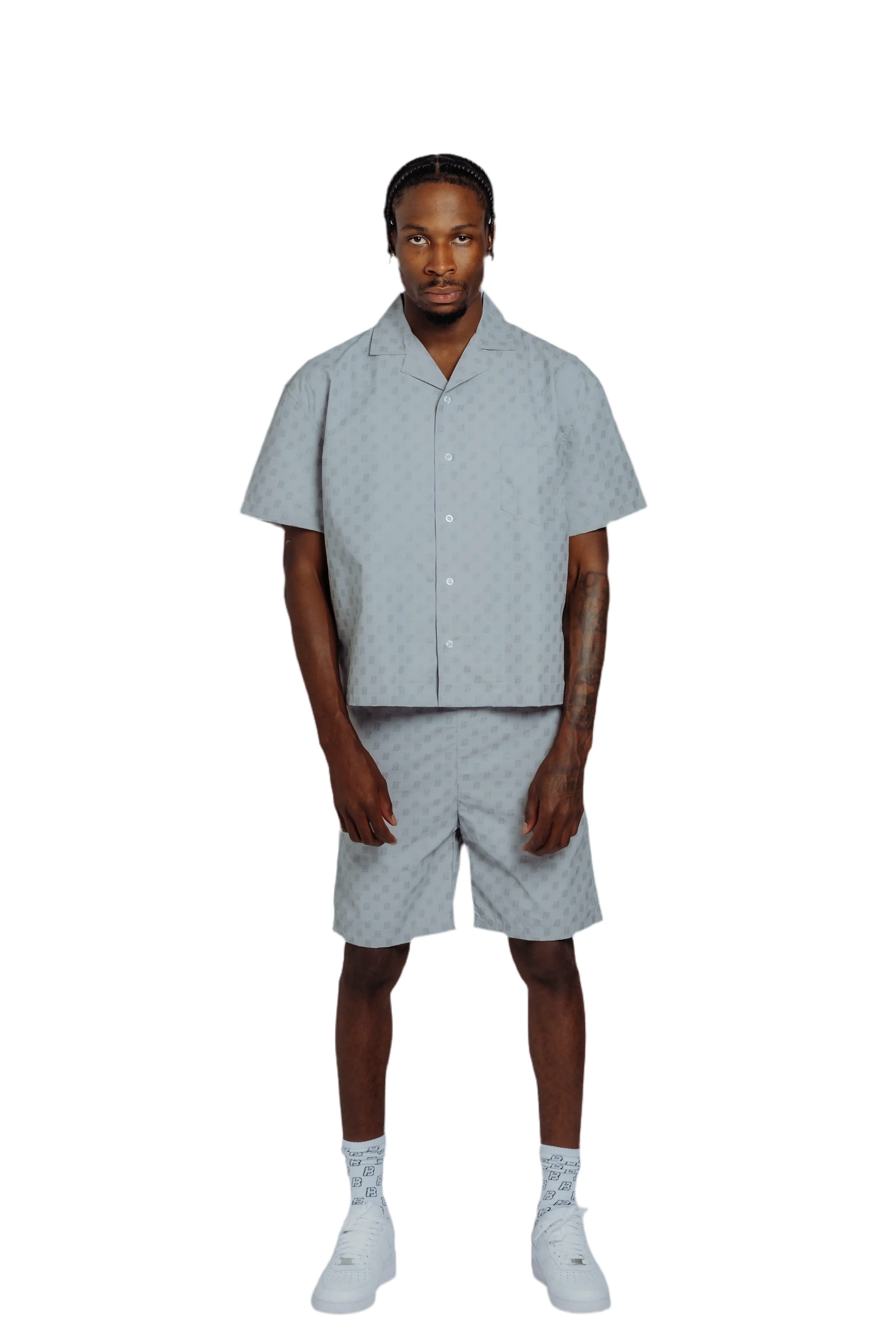Grey Renylon Tailored shorts