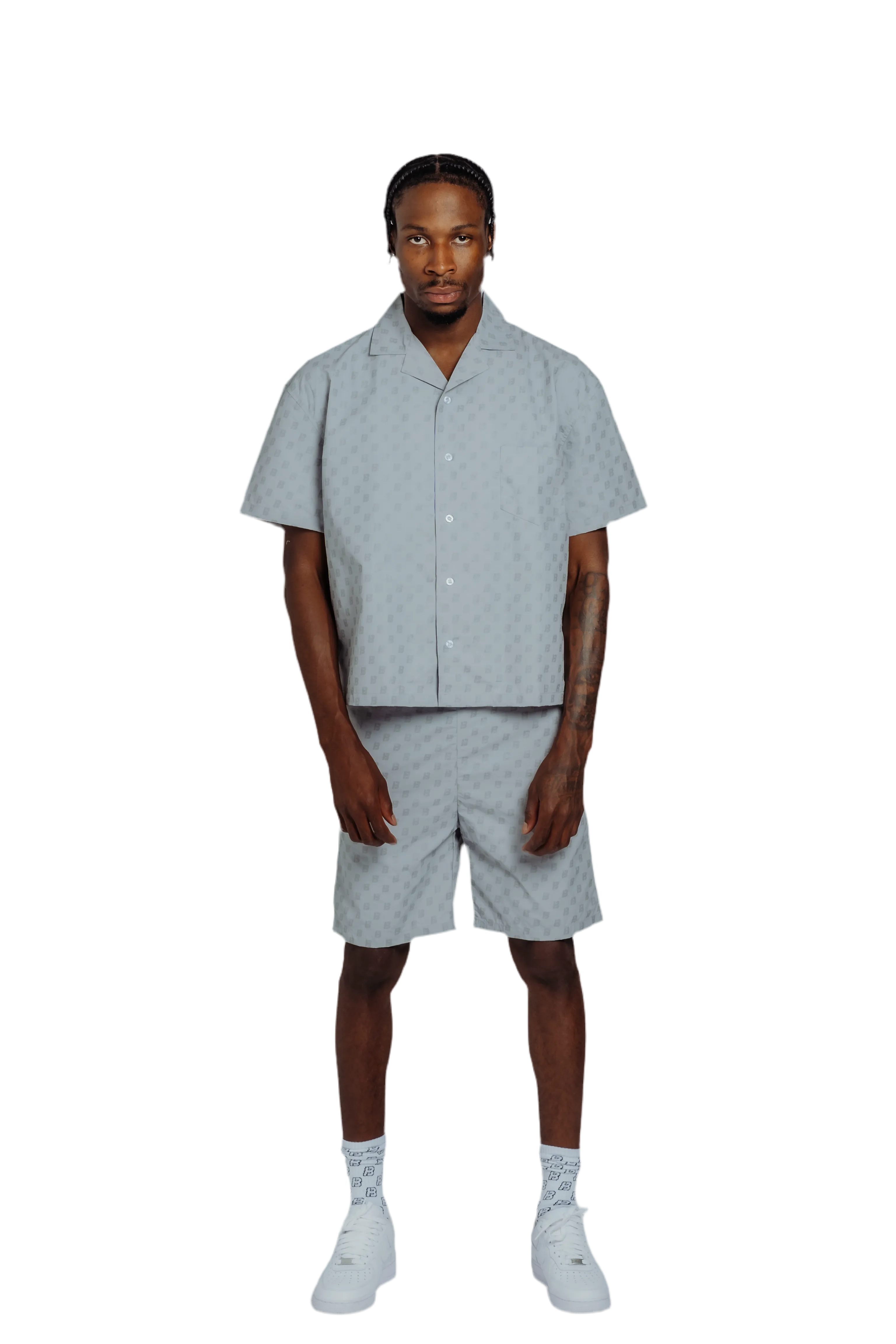 Grey Renylon Tailored shorts