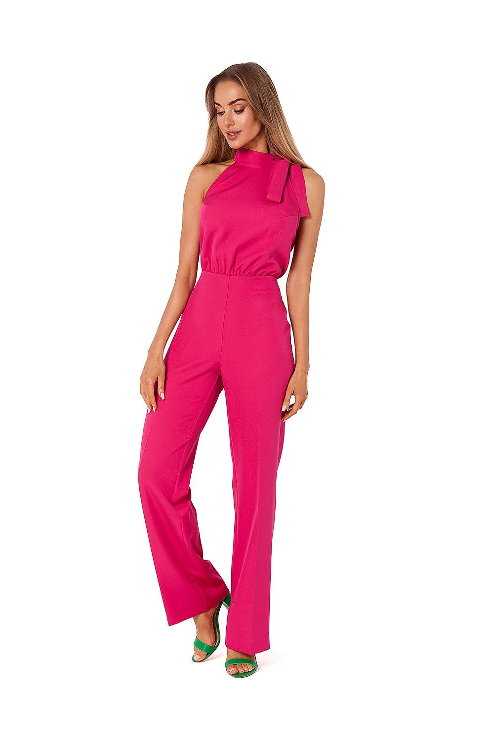 Halter Neck Tailored Pantsuit