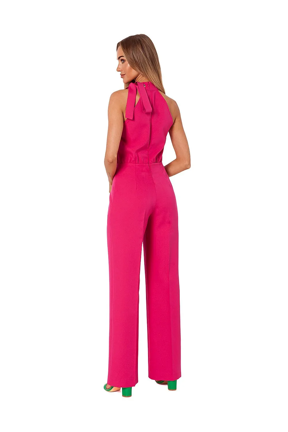 Halter Neck Tailored Pantsuit