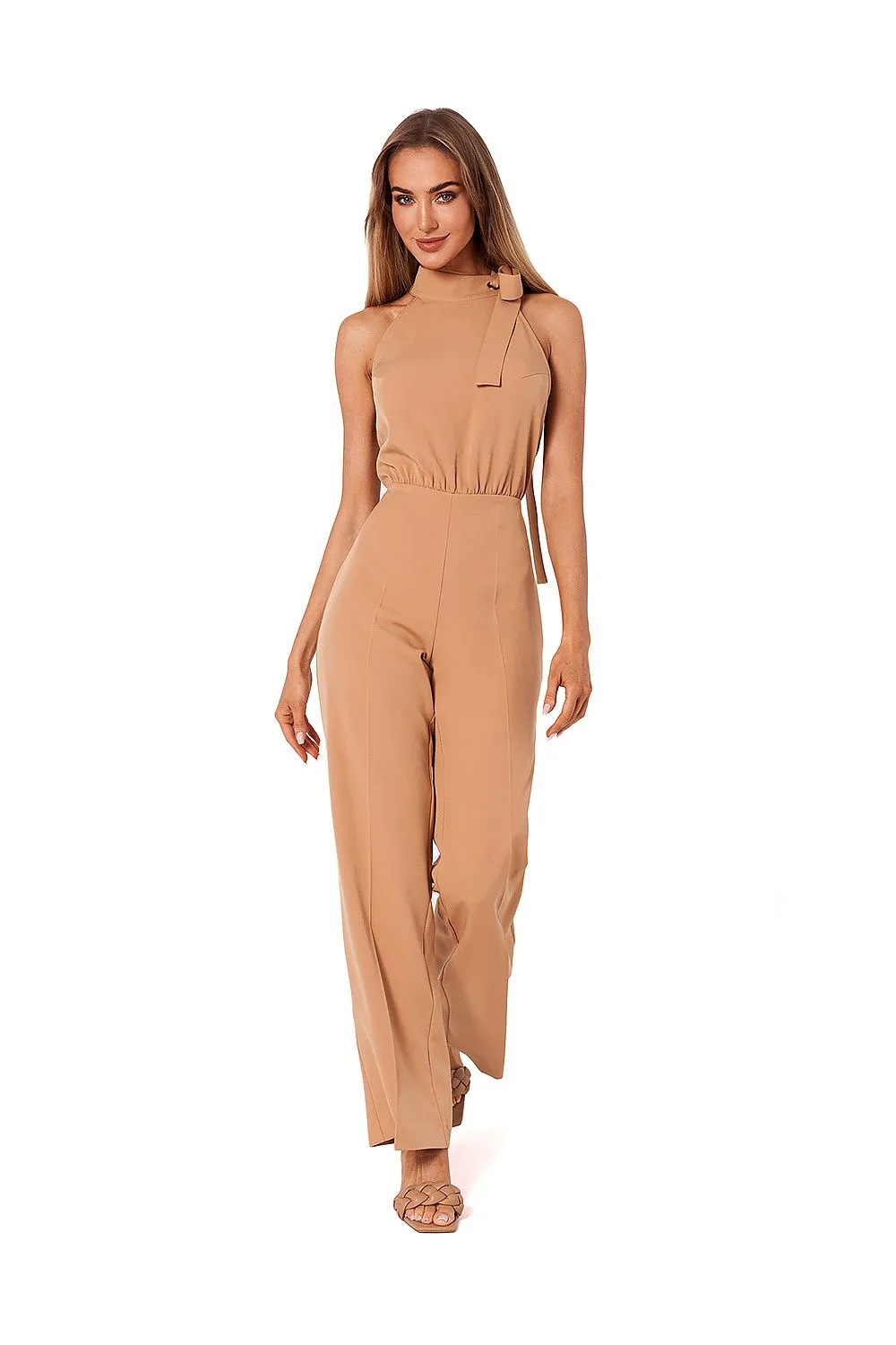 Halter Neck Tailored Pantsuit
