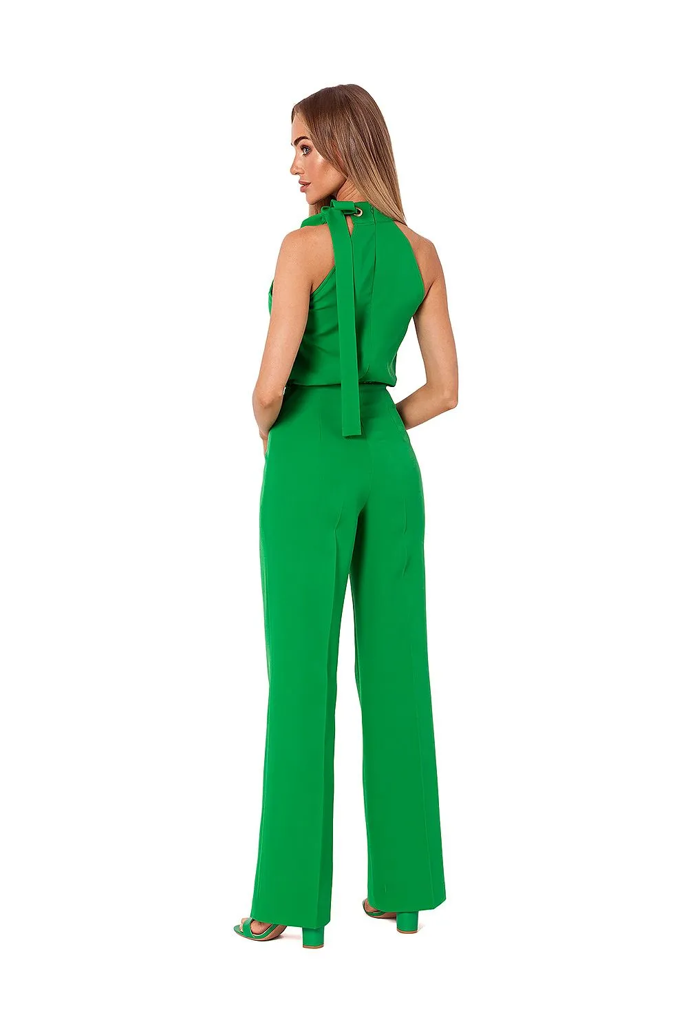 Halter Neck Tailored Pantsuit