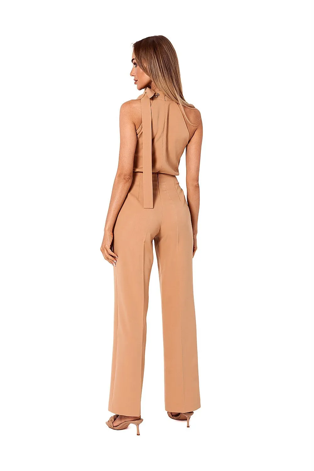 Halter Neck Tailored Pantsuit
