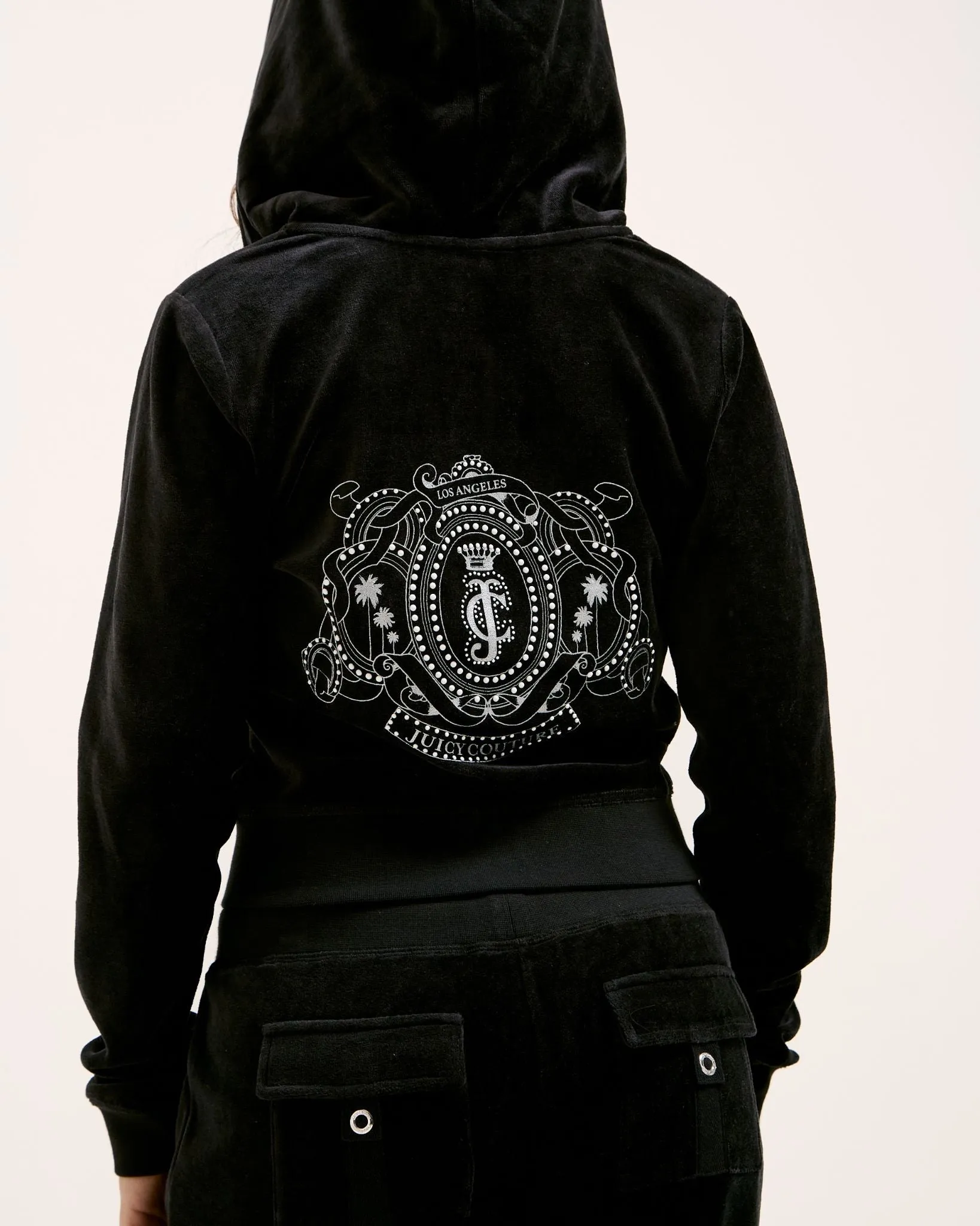 Heritage Palm Tree Crest Robyn Hoodie Black