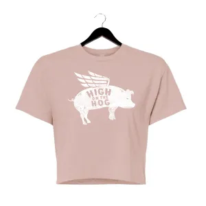 High On The Hog - Women's Cropped Shirt