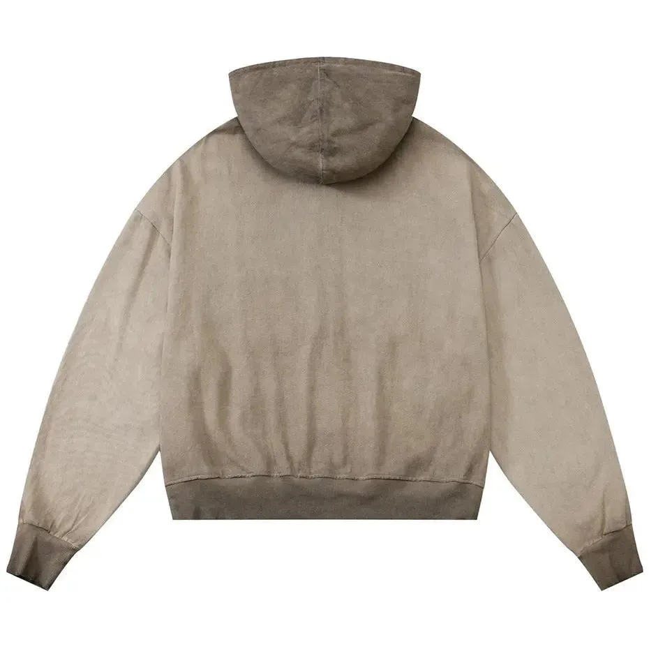 Hip Hop Streetwear: Men’s Hoodies with Star Patchwork - Loose, Zip-up Sweater Hooded Pullover