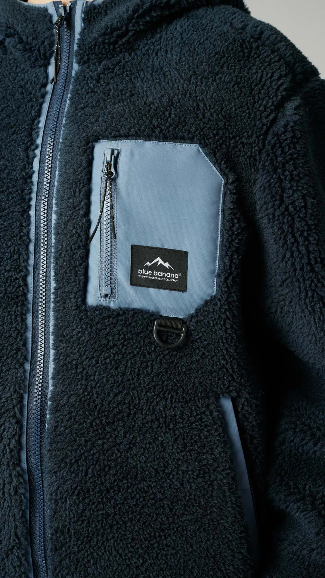 HOODIE POLAR CAVE AZUL MARINO