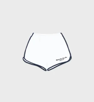 Hotel du Cap Cursive Terry Short - White/Navy