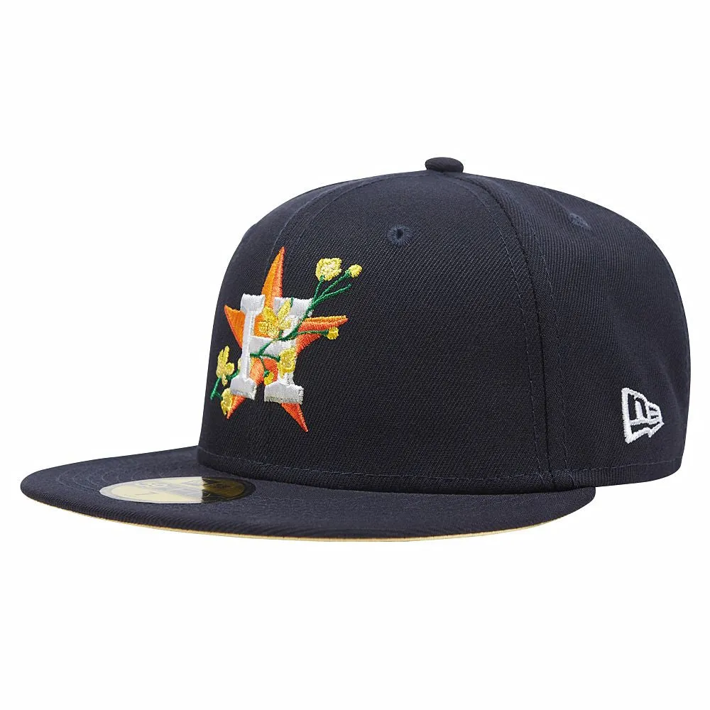 Houston Astros Bloom Fitted - Navy