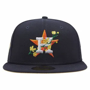 Houston Astros Bloom Fitted - Navy
