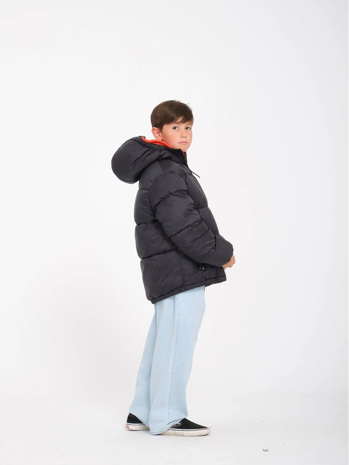 Iconic Puff Jacket (Reversible) - Black - (KIDS)