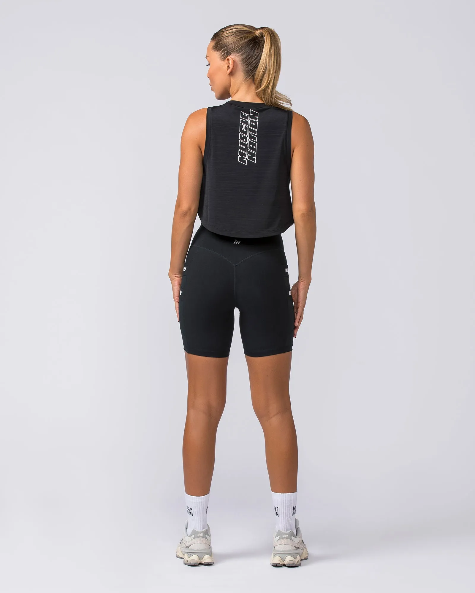 Ignite Cropped Training Tank - Black