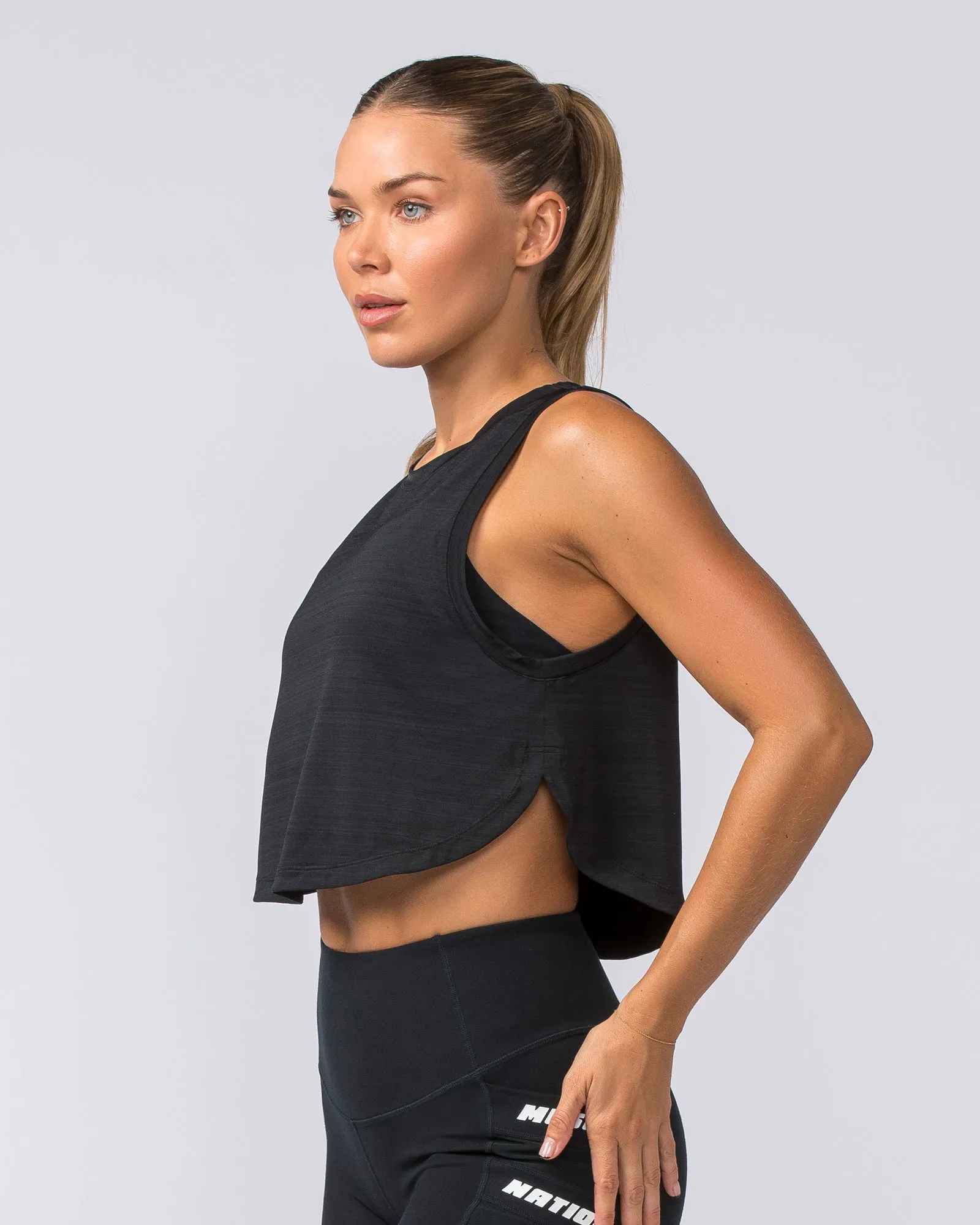 Ignite Cropped Training Tank - Black