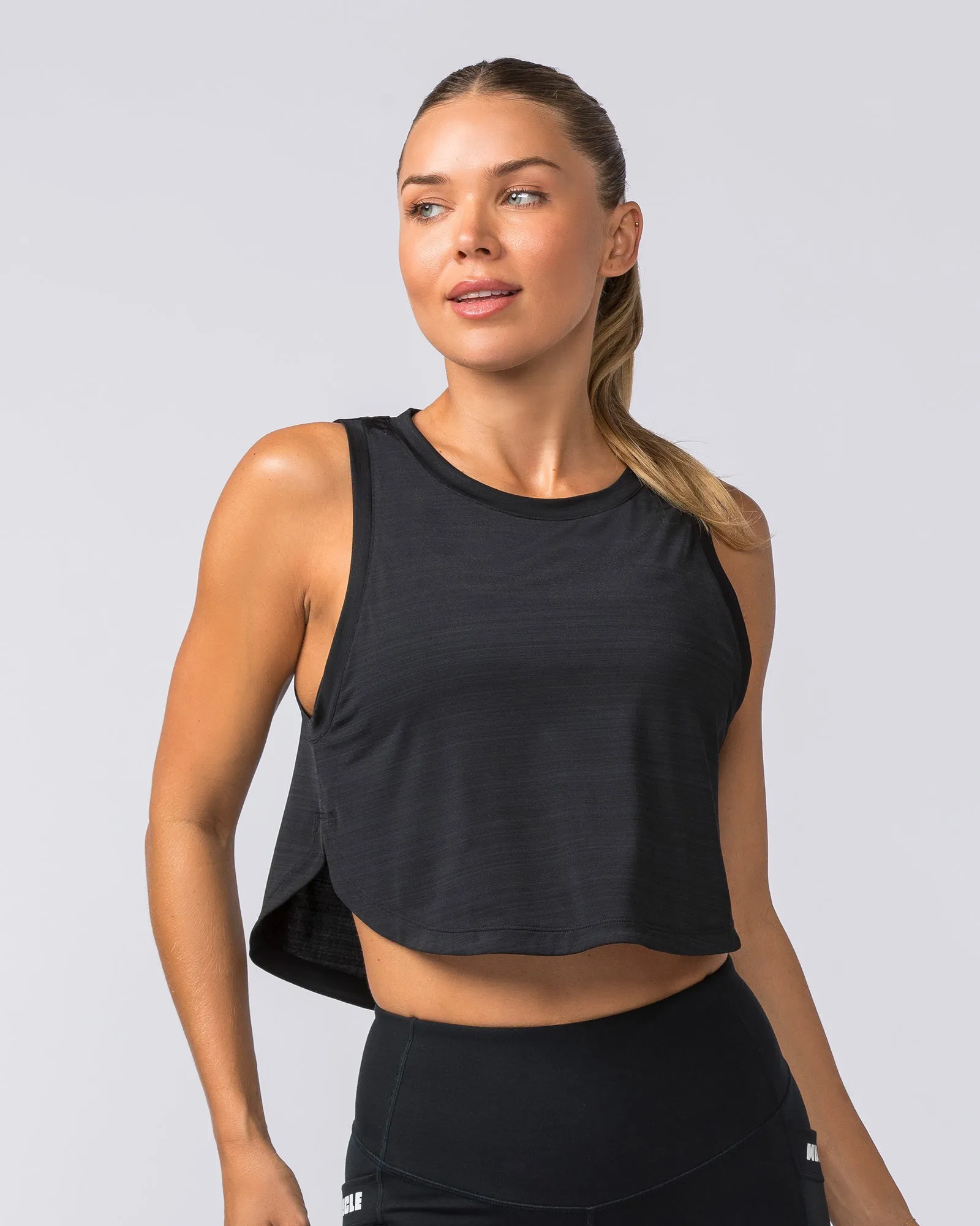 Ignite Cropped Training Tank - Black