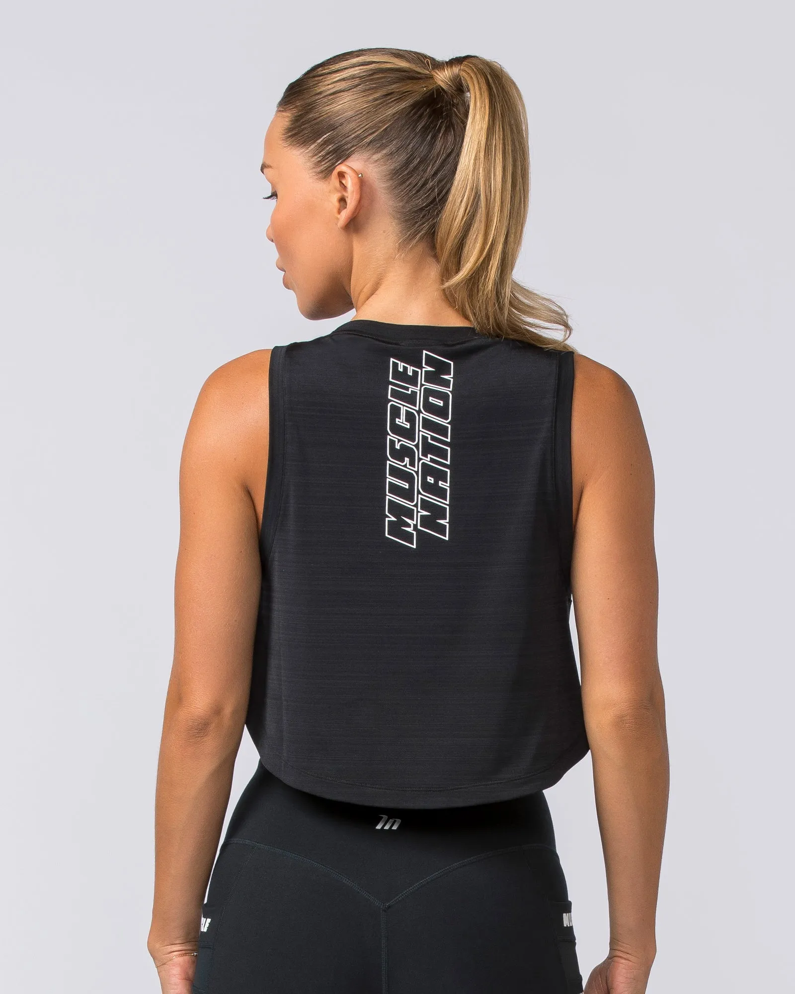 Ignite Cropped Training Tank - Black
