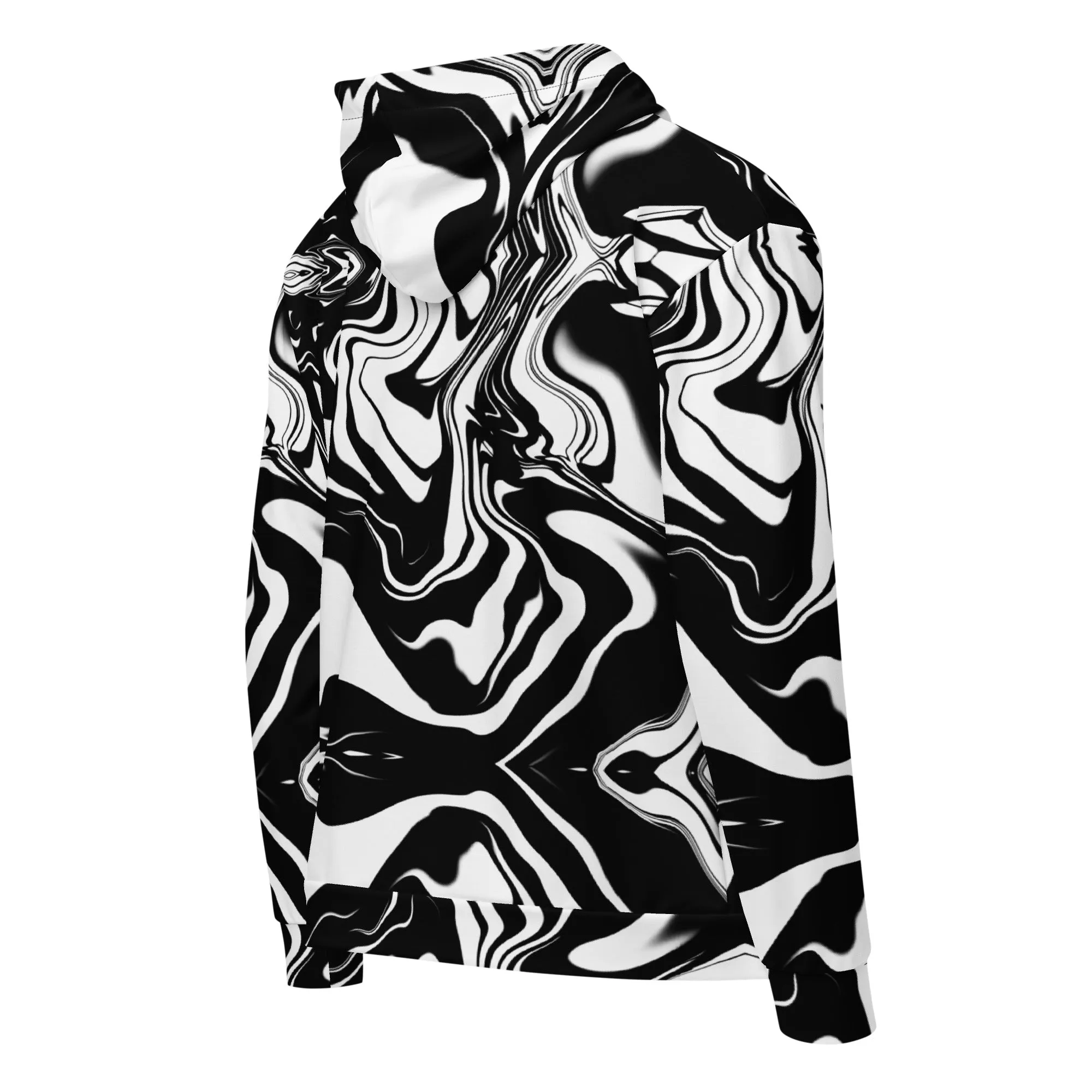 Illusions Psychedelic Black   White Eco Zip Up Hoodie