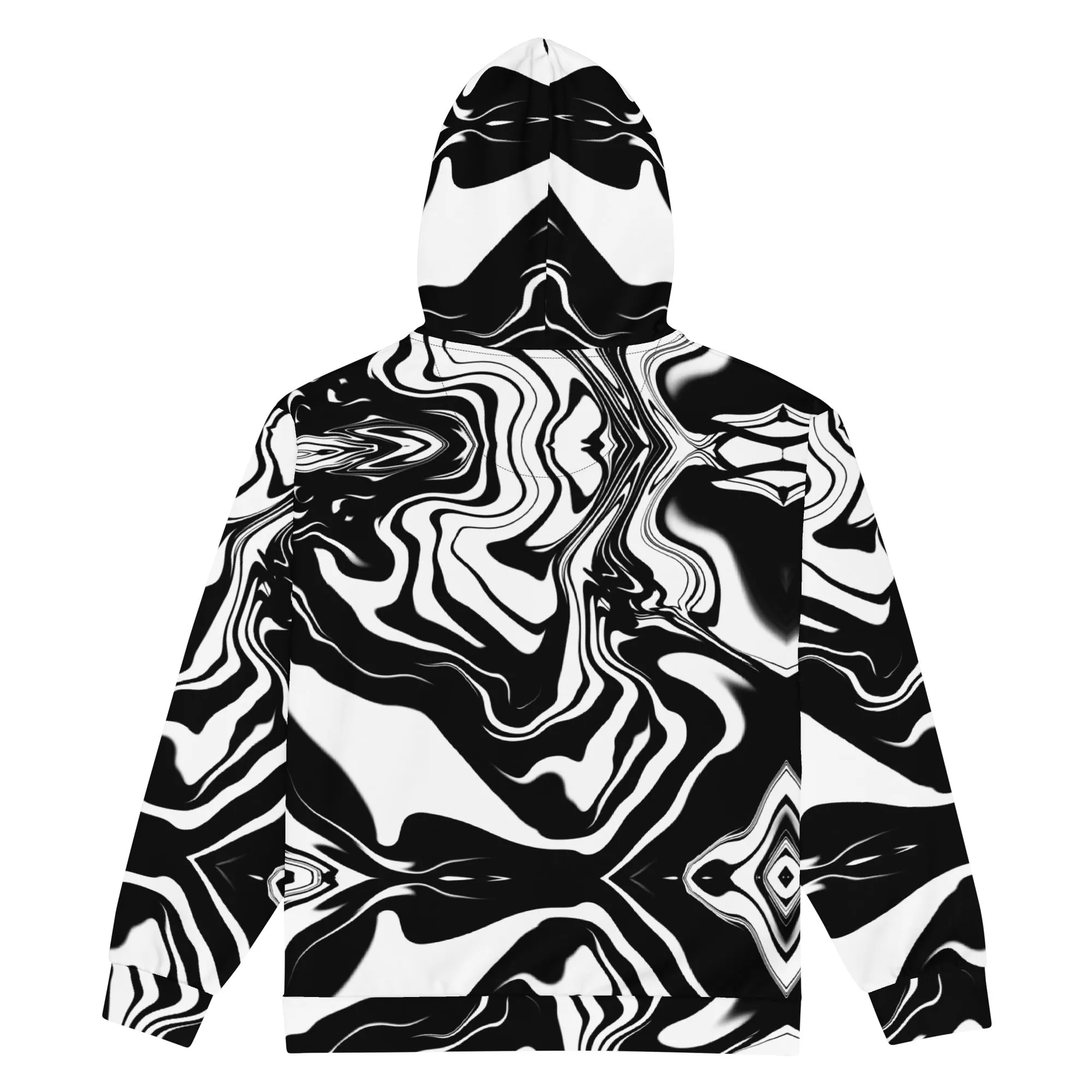 Illusions Psychedelic Black   White Eco Zip Up Hoodie