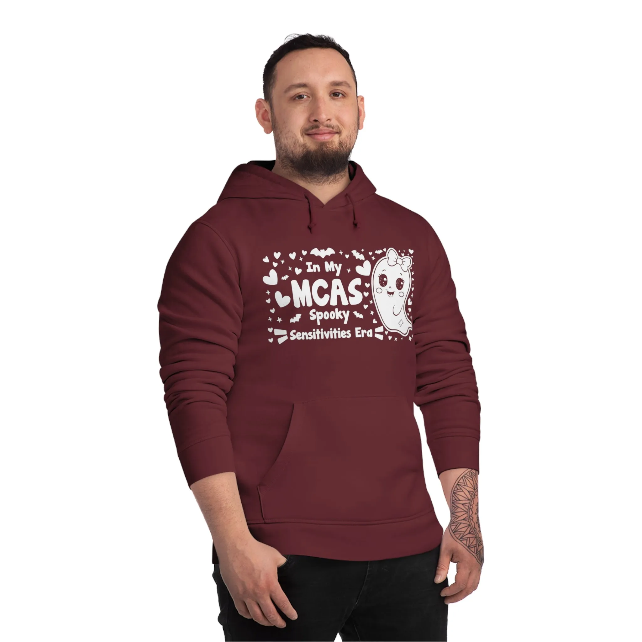 In My MCAS Spooky Sensitivities Era, Unisex Organic Drummer Hoodie, Printed