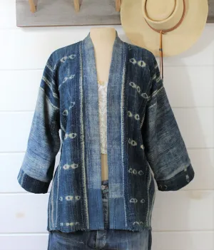 Indigo Shibori Haori Jacket
