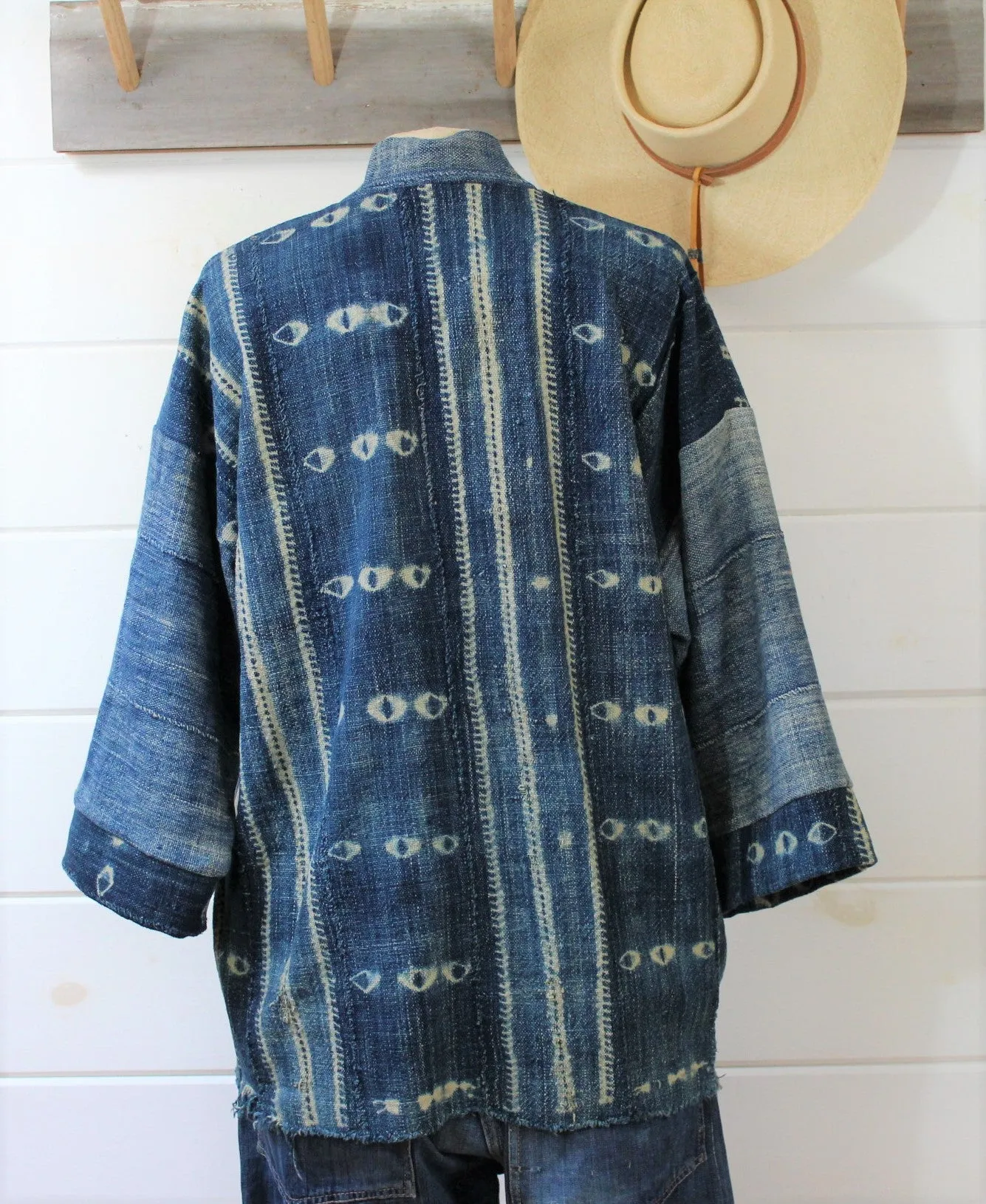 Indigo Shibori Haori Jacket