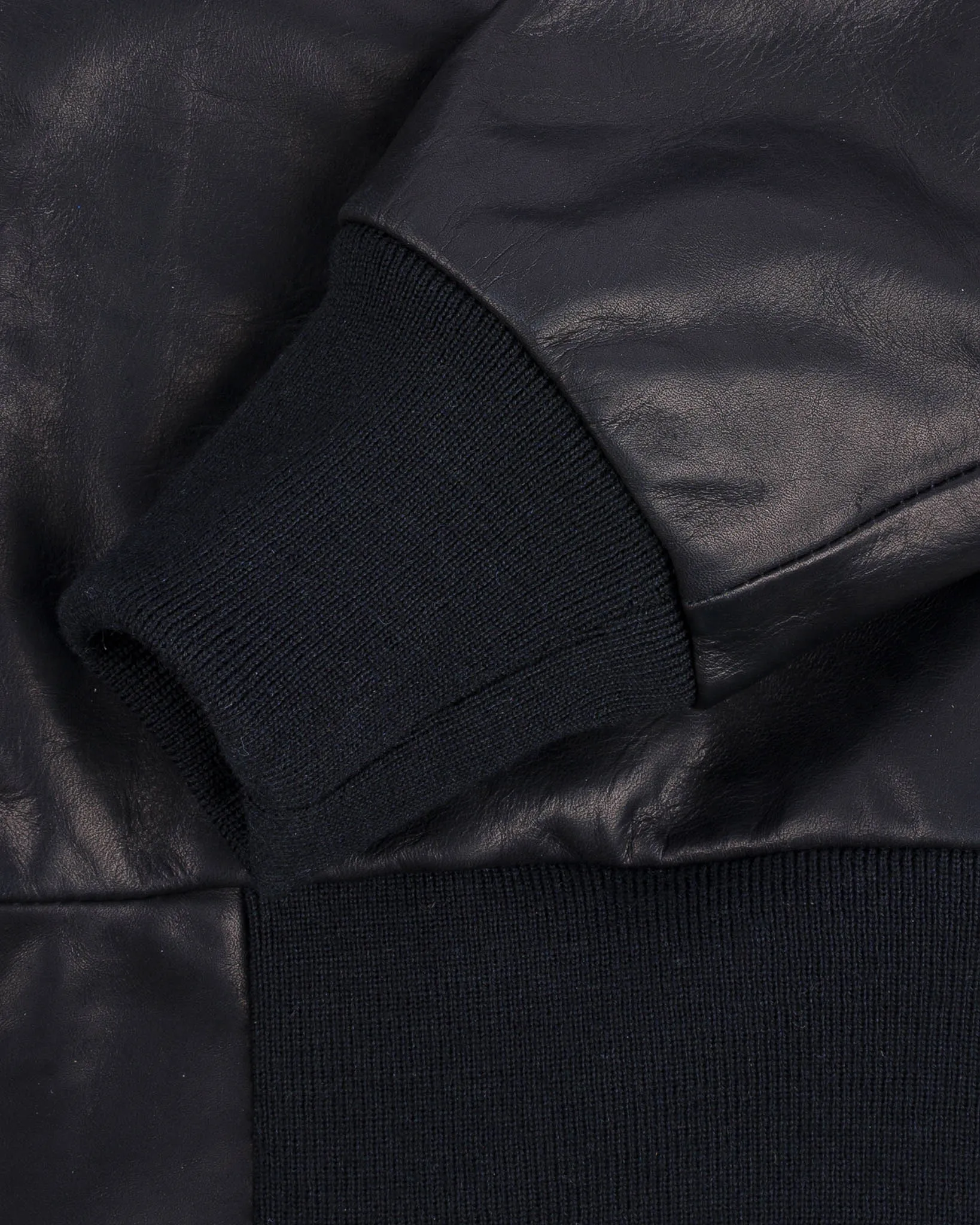 Iron Heart x Simmons Bilt Prairie Horsehide College Jacket - Black