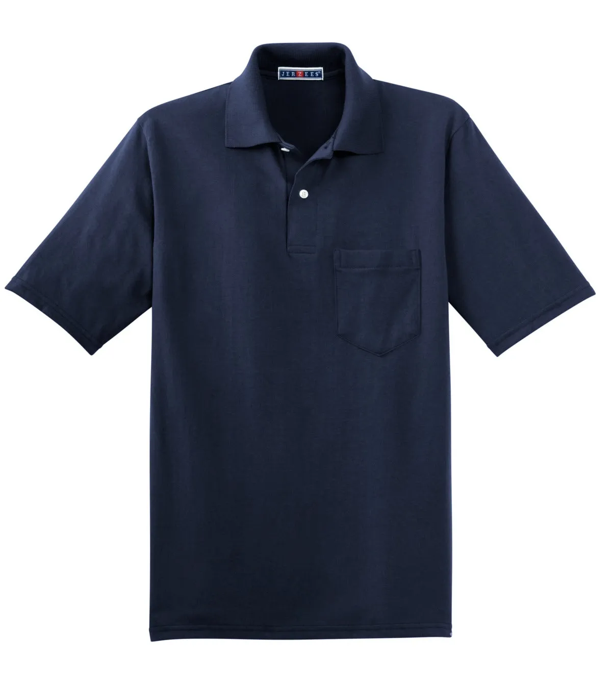Jerzees Dri-Power Pocket Sport Shirt. 436MP Navy