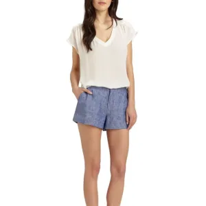 JOIE Blue Merci Chambray Linen Shorts