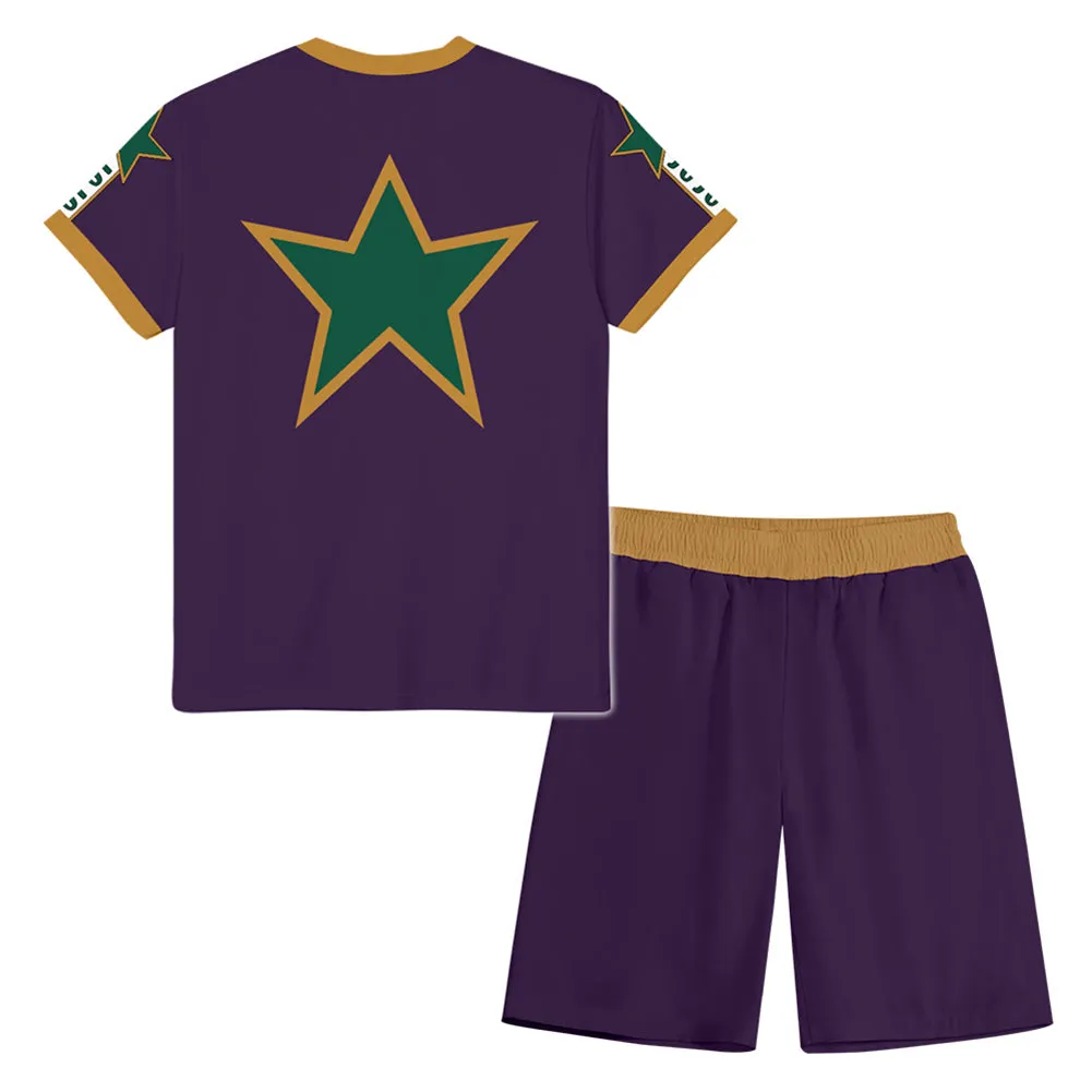 JoJo‘s Bizarre Adventure: Stone Ocean Kujo Jotaro Cosplay Costume 3D Print T-shirt Shorts Sets