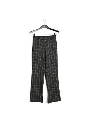 Khaki checked tailored pants