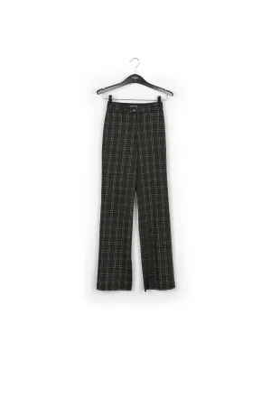 Khaki checked tailored pants