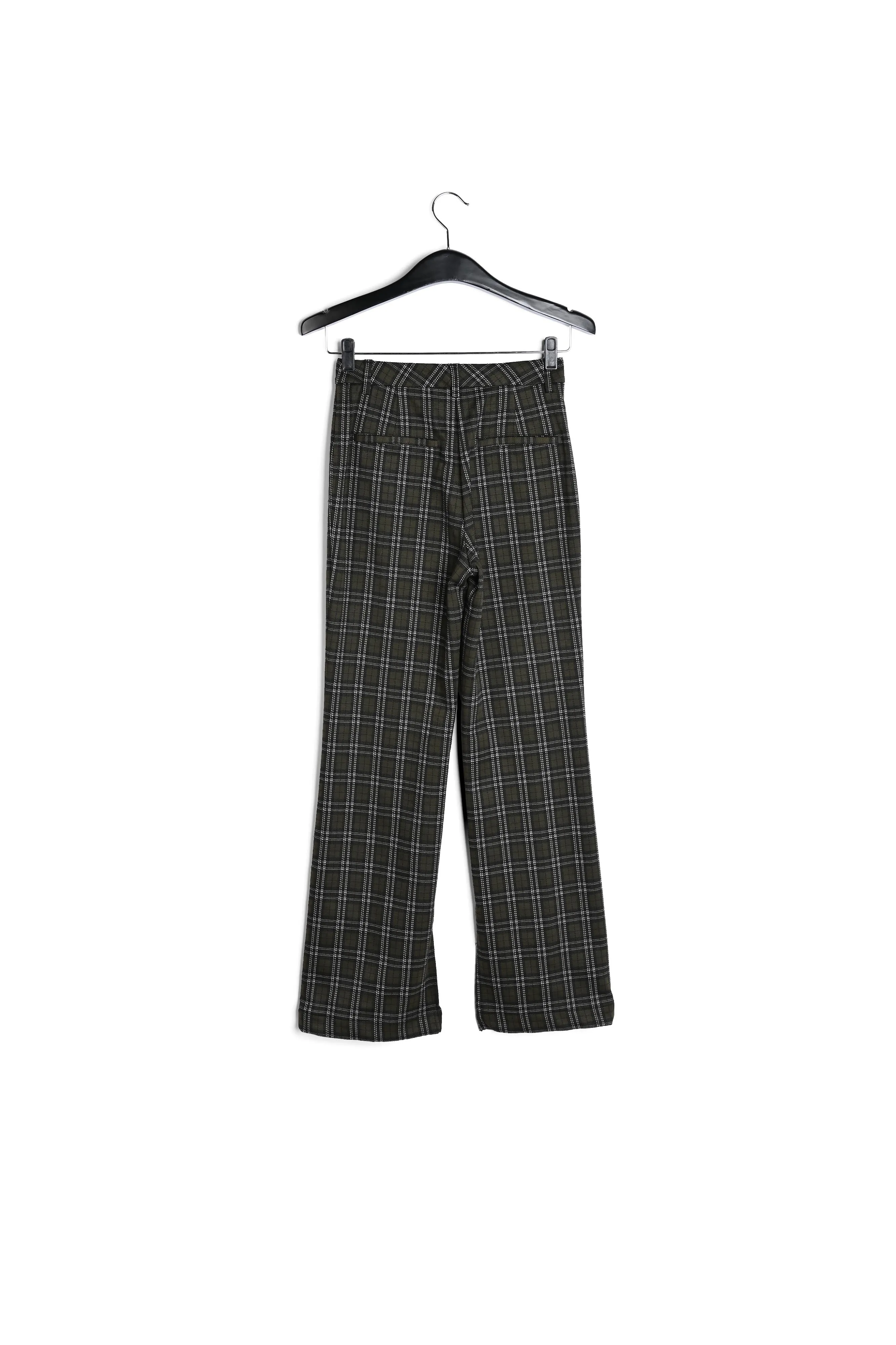 Khaki checked tailored pants