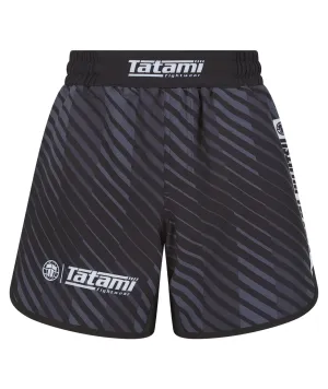 Ladies Abstract High Cut Shorts - Black & Grey