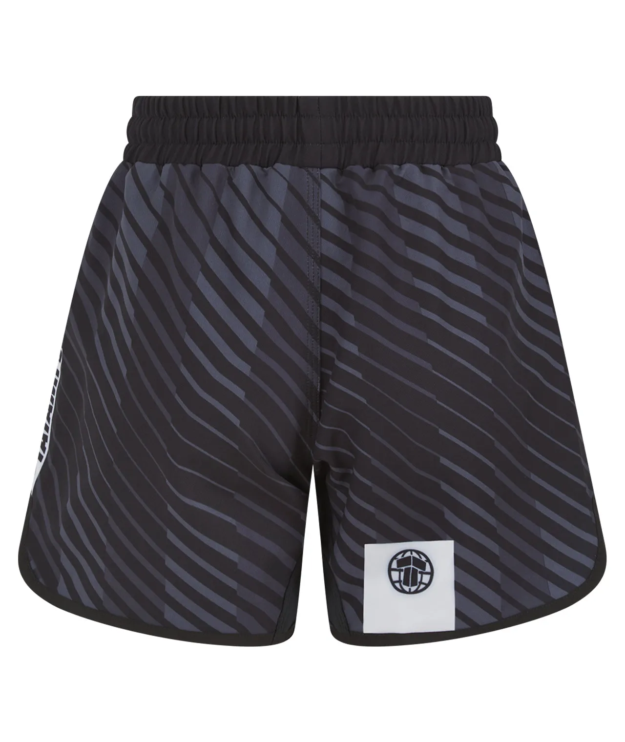 Ladies Abstract High Cut Shorts - Black & Grey